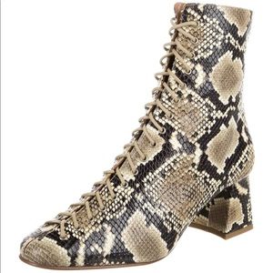 By Far Lace Up Booties Sz 38 NWT